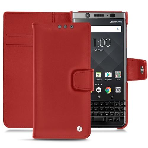 Blackberry Keyone leather caseRouge ( Nappa - Pantone #d50032 ) 