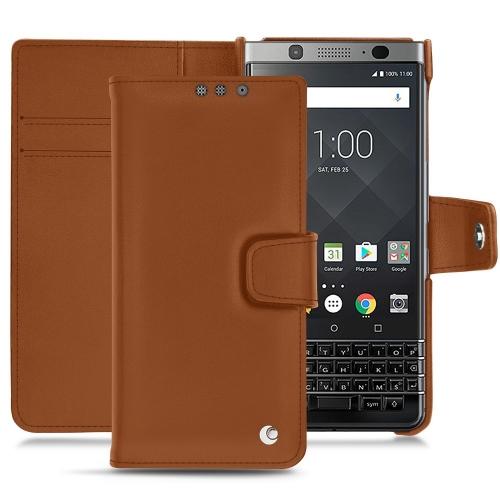 Custodia in pelle Blackberry Keyone Marron ( Nappa - Pantone #8B4720 ) 
