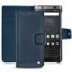 Housse cuir Blackberry Keyone - Jean vintage ( Roughtcut - Pantone 285U  ) 
