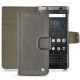 Blackberry Keyone leather case - Acier vintage ( Pantone 403C ) 
