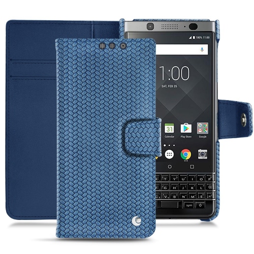 レザーケース Blackberry Keyone Abaca ishia ( Pantone #395775 ) 