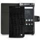 Housse cuir Blackberry Keyone - Crocodile nero
