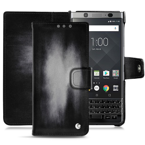 Capa em pele Blackberry Keyone Gris Patine