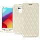 Custodia in pelle LG G6 - Blanc - Couture ( Bologna - White ) 