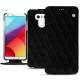Housse cuir LG G6 - Ebène - Couture ( Sleek P C12 - Black ) 