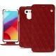 Housse cuir LG G6 - Tomate - Couture ( Pantone 187C ) 