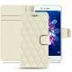 Housse cuir Huawei Honor 8 Pro - Blanc - Couture ( Bologna - White ) 