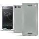 Housse cuir Sony Xperia XZ Premium - Gris ( Nappa - Pantone W428C ) 