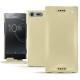 Housse cuir Sony Xperia XZ Premium - Beige ( Nappa - Pantone 7502C ) 