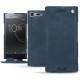Sony Xperia XZ Premium leather case - Jean vintage ( Roughtcut - Pantone 285U  ) 