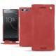 Housse cuir Sony Xperia XZ Premium - Cerise vintage ( Pantone 185C ) 