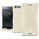 Funda de piel Sony Xperia XZ Premium - Blanc - Couture ( Bologna - White ) 