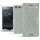 Housse cuir Sony Xperia XZ Premium - Gris - Couture ( Nappa - Pantone W428C ) 