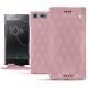 Housse cuir Sony Xperia XZ Premium - Rose - Couture ( Nappa - Pantone 2365C ) 