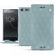 硬质真皮保护套 Sony Xperia XZ Premium - Bleu ciel - Couture ( Nappa - Pantone 277C ) 