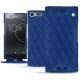 Lederschutzhülle Sony Xperia XZ Premium - Bleu océan - Couture ( Nappa - Pantone 293C ) 