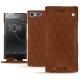 Housse cuir Sony Xperia XZ Premium - Marron - Couture ( Nappa - Pantone 1615C ) 