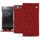 Housse cuir Sony Xperia XZ Premium - Tomate - Couture ( Pantone 187C ) 