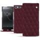 Funda de piel Sony Xperia XZ Premium - Lie de vin - Couture ( Pantone 5115C ) 
