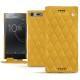 Housse cuir Sony Xperia XZ Premium - Jaune soulèu - Couture