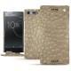 Housse cuir Sony Xperia XZ Premium - Autruche desert
