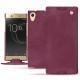 Sony Xperia XA1 Ultra leather case - Prune vintage ( Pantone 512C ) 
