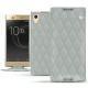 Sony Xperia XA1 Ultra leather case - Gris - Couture ( Nappa - Pantone W428C ) 