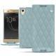 Housse cuir Sony Xperia XA1 Ultra - Bleu ciel - Couture ( Nappa - Pantone 277C ) 