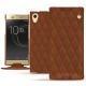 Custodia in pelle Sony Xperia XA1 Ultra - Marron - Couture ( Nappa - Pantone 1615C ) 