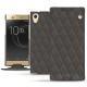 Housse cuir Sony Xperia XA1 Ultra - Anthracite - Couture ( Pantone 424C ) 