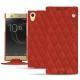 Funda de piel Sony Xperia XA1 Ultra - Papaye - Couture ( Pantone 180C ) 