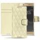 Sony Xperia XA1 Ultra leather case - Ivoire - Couture ( Sleek P C12 - White ) 