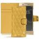 Housse cuir Sony Xperia XA1 Ultra - Mimosa - Couture ( Pantone 141C ) 