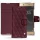 Lederschutzhülle Sony Xperia XA1 Ultra - Lie de vin - Couture ( Pantone 5115C ) 