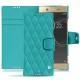 Housse cuir Sony Xperia XA1 Ultra - Bleu fluo - Couture