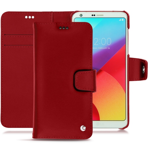 レザーケース LG G6Rouge ( Nappa - Pantone #d50032 ) 