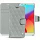 Funda de piel LG G6 - Gris - Couture ( Nappa - Pantone W428C ) 