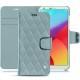 LG G6 leather case - Bleu ciel - Couture ( Nappa - Pantone 277C ) 
