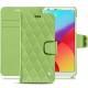 Housse cuir LG G6 - Vert olive - Couture ( Nappa - Pantone 578U ) 