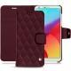 Capa em pele LG G6 - Lie de vin - Couture ( Pantone 5115C ) 