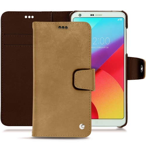 가죽 커버 LG G6Sable vintage ( Pantone #9b7340 ) 