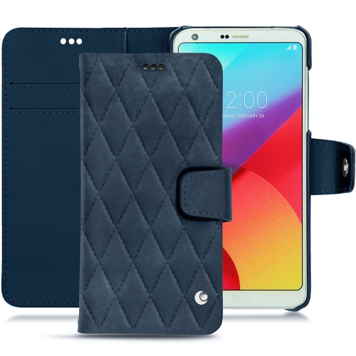 Lederschutzhülle LG G6Jean vintage - Couture ( Pantone #2f414f  ) 