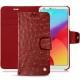 Custodia in pelle LG G6 - Autruche ciliegia