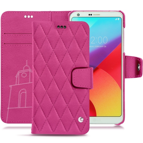 Capa em pele LG G6Rose BB - Couture ( Pantone #DB599F )