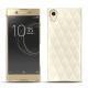 Lederschutzhülle Sony Xperia XA1 Ultra - Blanc - Couture ( Bologna - White ) 