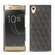 Coque cuir Sony Xperia XA1 Ultra - Anthracite - Couture ( Pantone 424C ) 