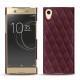 Custodia in pelle Sony Xperia XA1 Ultra - Lie de vin - Couture ( Pantone 5115C ) 