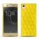Coque cuir Sony Xperia XA1 Ultra - Jaune fluo - Couture