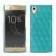 Coque cuir Sony Xperia XA1 Ultra - Bleu fluo - Couture