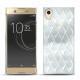 Coque cuir Sony Xperia XA1 Ultra - Platinium - Couture